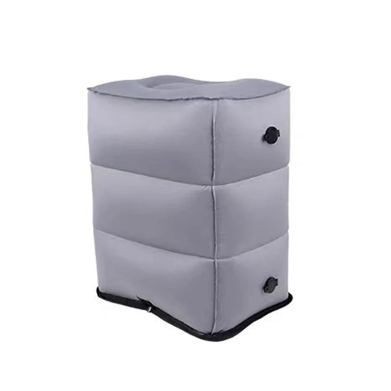 Inflatable Travel Foot Rest Pillow – Adjustable Leg Rest Inflatable Foot Rest PLUSH grey See below for size descriptions