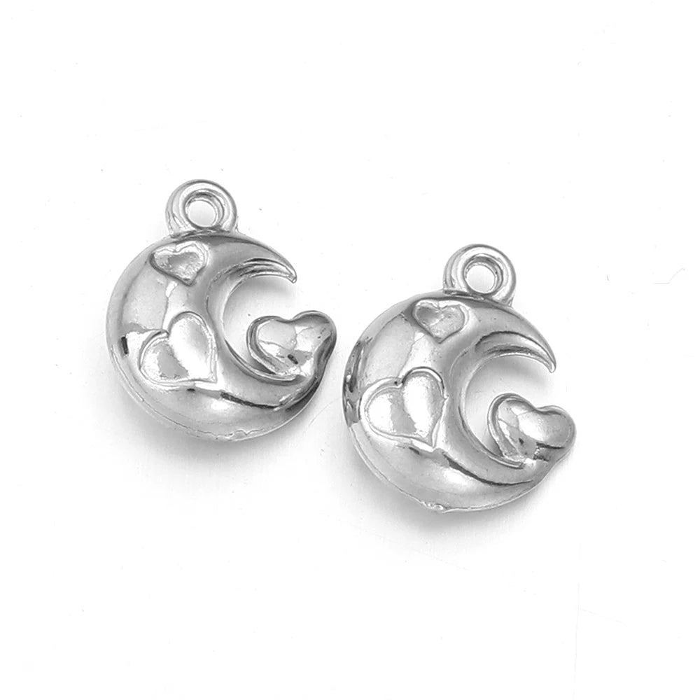5pcs Stainless Steel Sun Moon Star Charms – DIY Jewelry Jewelry Charms PLUSH ST-Style 02