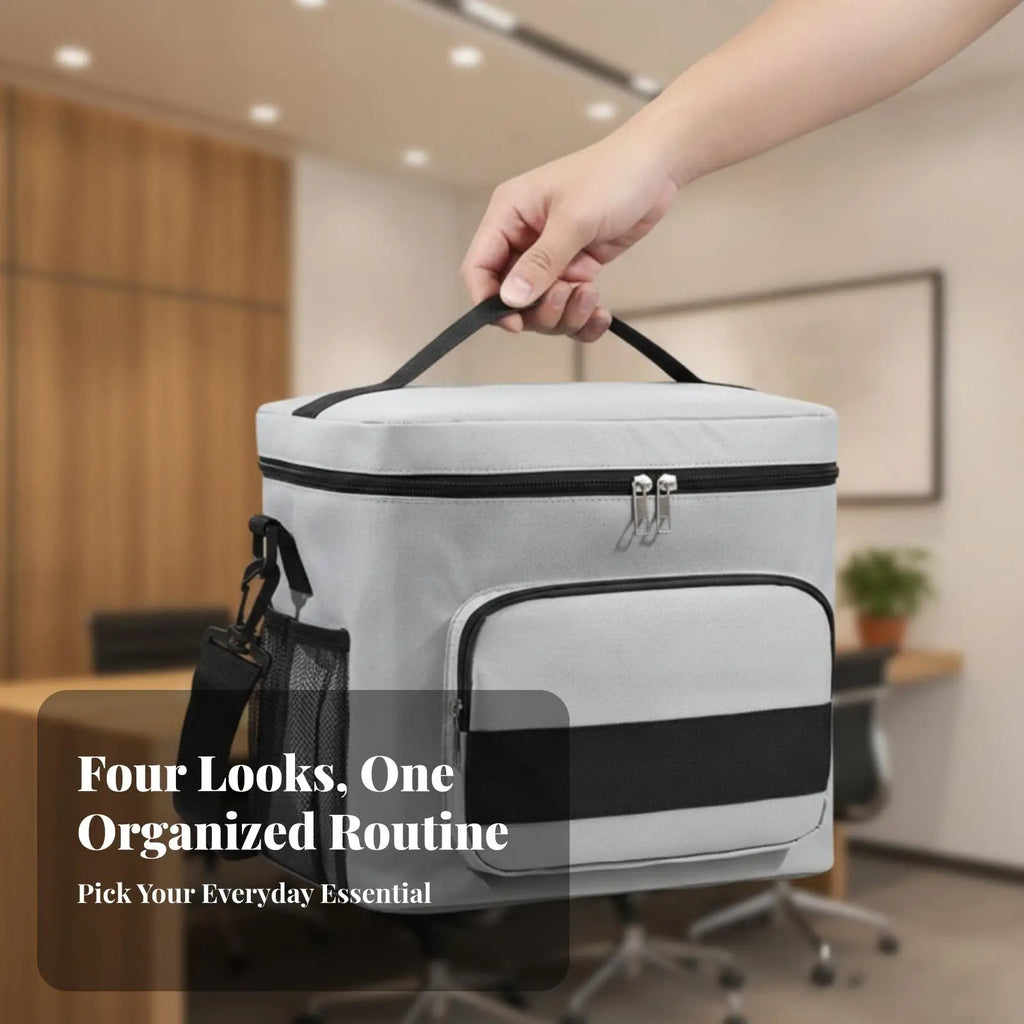 Insulated Lunch Bag with Shoulder Strap – Thermal Tote Carrier Insulated Lunch Bag PLUSH