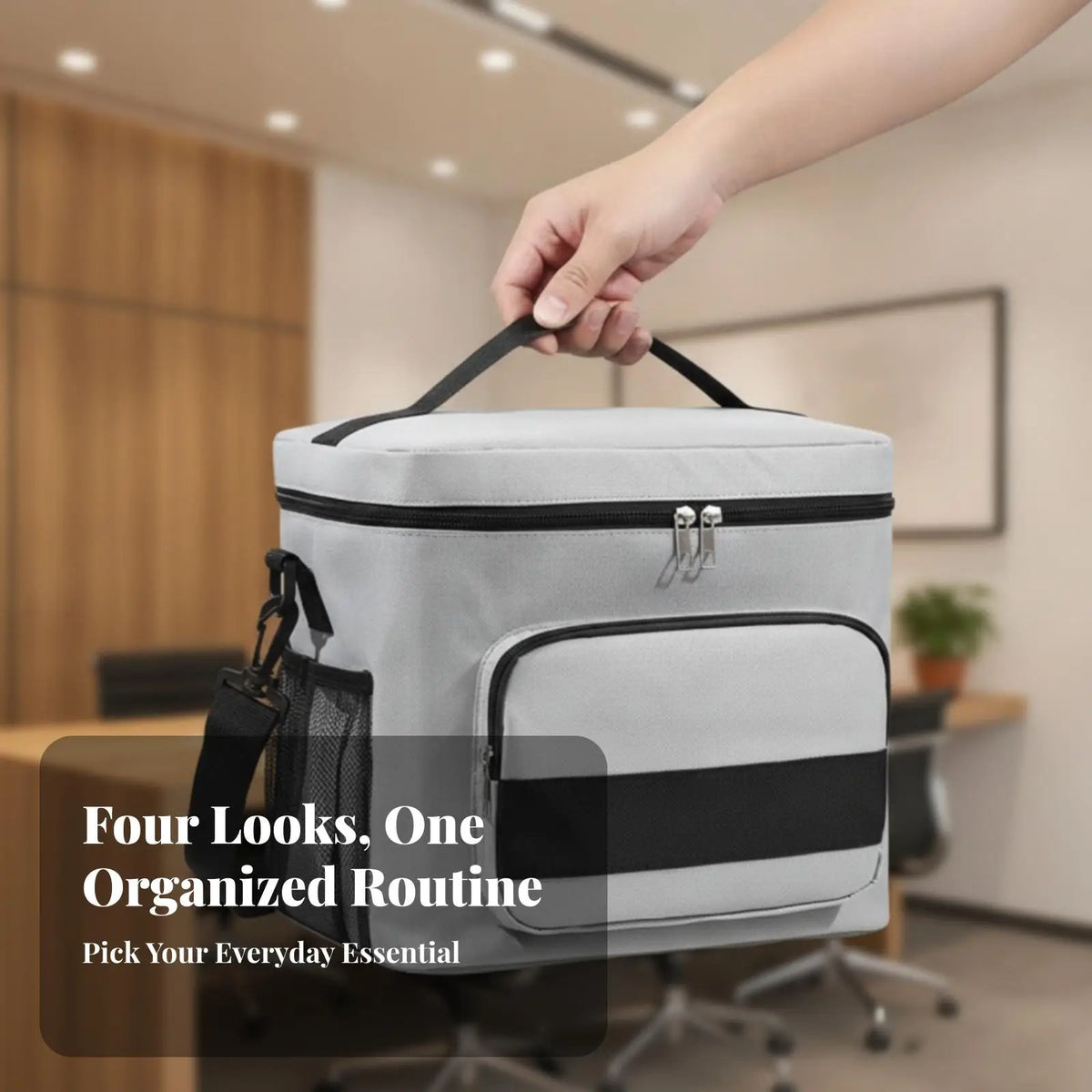 Insulated Lunch Bag with Shoulder Strap – Thermal Tote Carrier Insulated Lunch Bag PLUSH