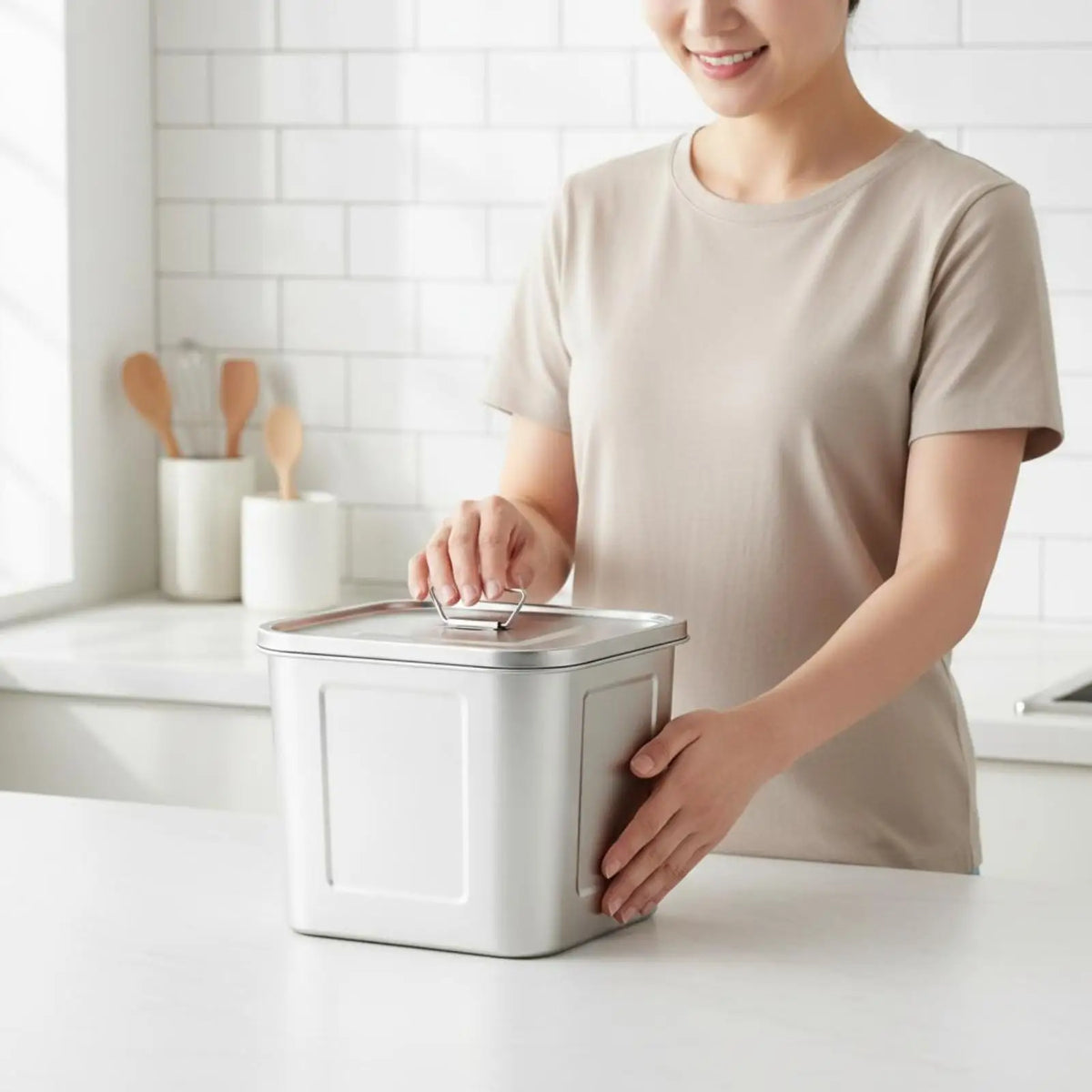 Heavy Duty Stainless Steel Sealed Storage Container & Handle Sealed Storage Container PLUSH