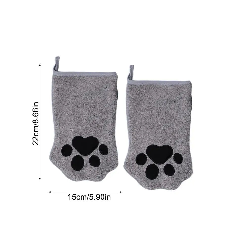 Pet Grooming Gloves – Quick-Drying Bath Mitts for Dogs & Cats Pet Grooming Gloves PLUSH Gray
