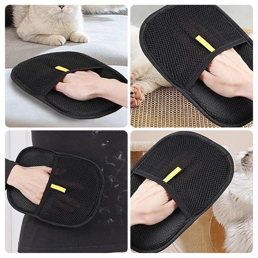 Pet Hair Removal Glove – Reusable Dog & Cat Cleaning Mitt Pet Grooming Glove PLUSH