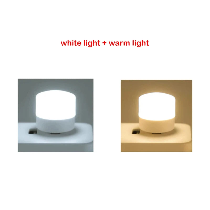 ZWINCKY USB LED Night Light – Mini Plug-In Reading Lamp 1W USB LED Night Light PLUSH 1 white 1 warm China Mainland