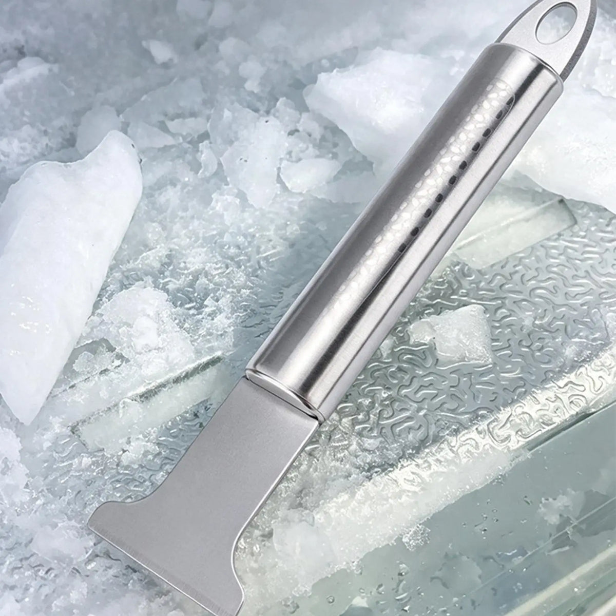 Stainless Steel Freezer Ice Scraper & Kitchen Cleaning Tool Kitchen Scraper Tool PLUSH