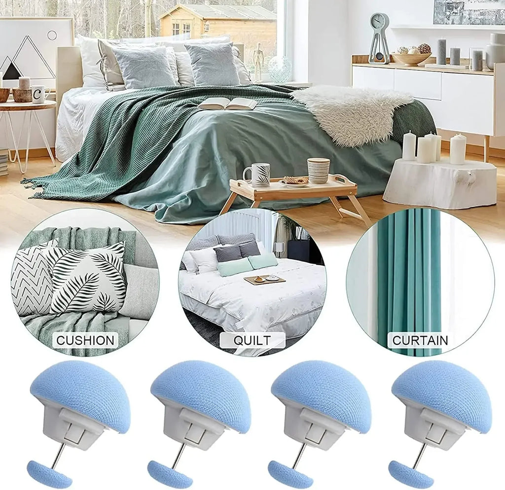 Reusable Quilt Fixing Buckles – Anti-Slip Bed Sheet Fasteners Bedding Fastener PLUSH