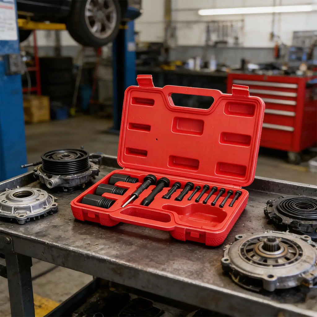 14-Piece AC Compressor Clutch Puller & Installer Tool Kit AC Clutch Tool Kit PLUSH