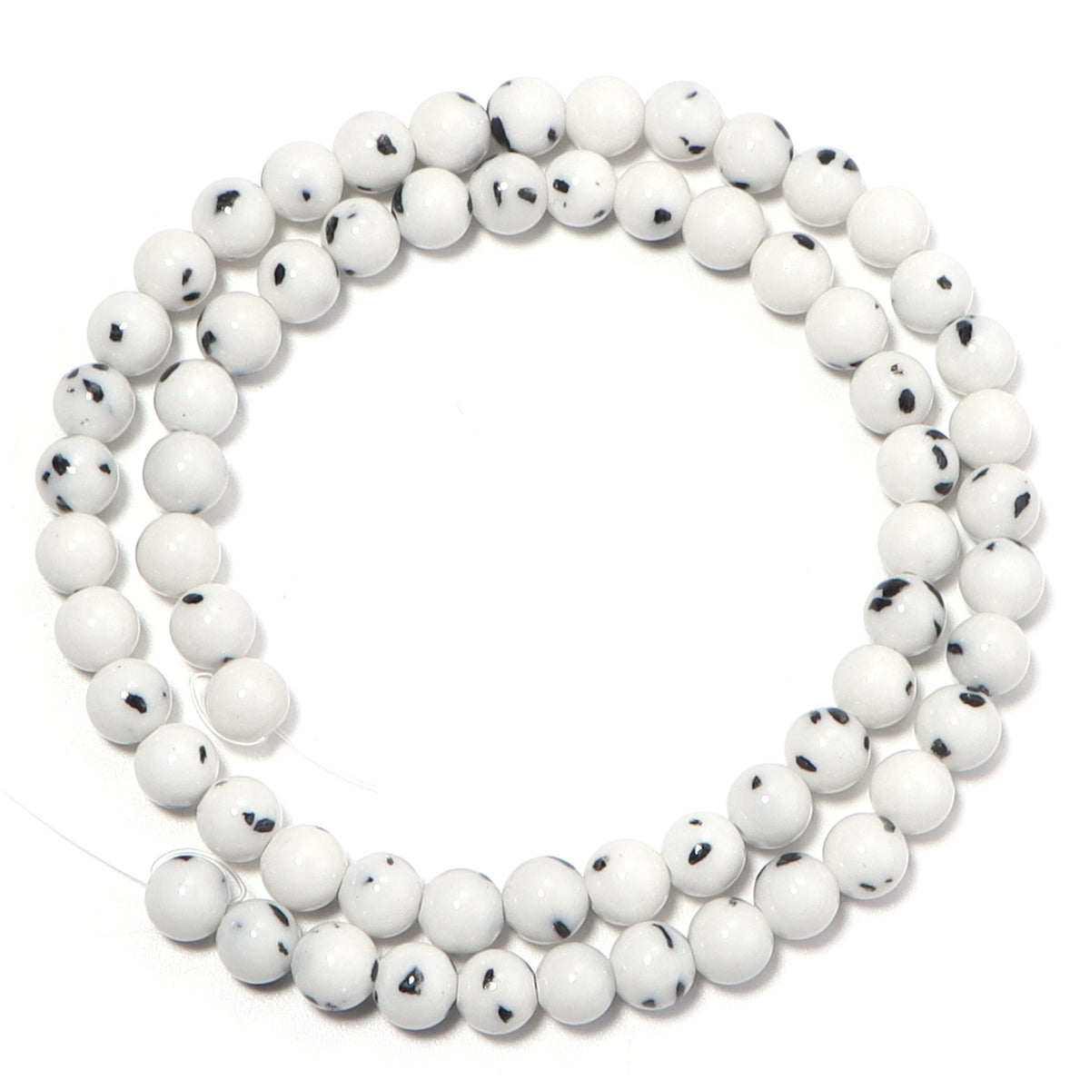 White Spot Bodhi Seed Prayer Beads 4–12mm | DIY Jewelry Prayer Beads PLUSH 6mm