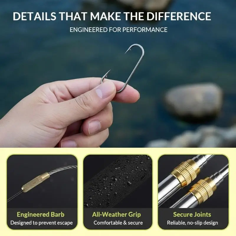 Retractable Eel Hook 360° Rotation Barbed Fishing Hook – 1PC Fishing Hook PLUSH