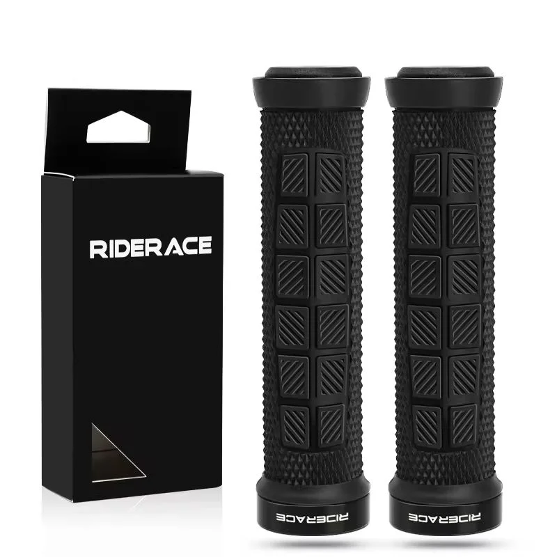 Ergonomic Lock-On MTB Bike Handlebar Grips – Non-Slip Rubber Bike Handlebar Grips PLUSH black