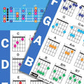 Color Coded Guitar Chord Chart – 56 Chords, Picks & Stickers Guitar Chord Chart PLUSH with Sticker Set