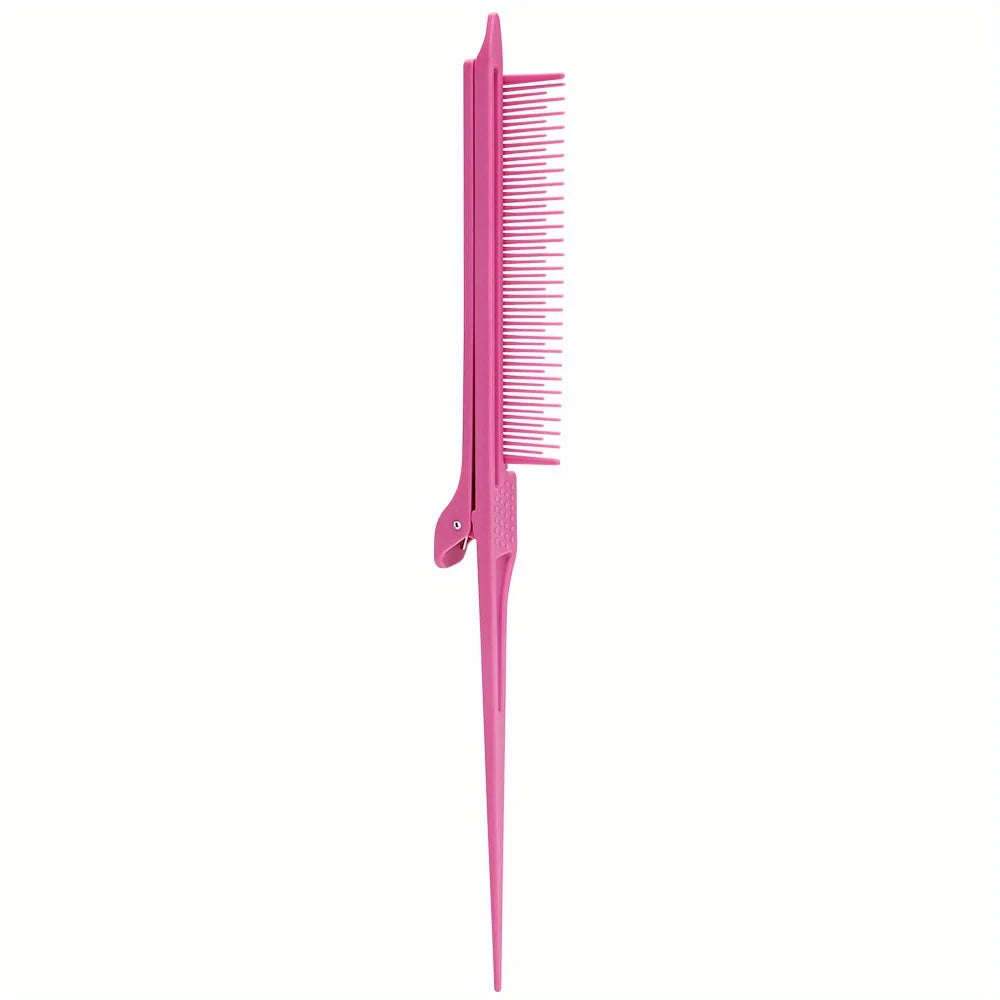 Professional Salon Highlight Clip Comb – Antistatic Styling Hair Styling Comb PLUSH Rose