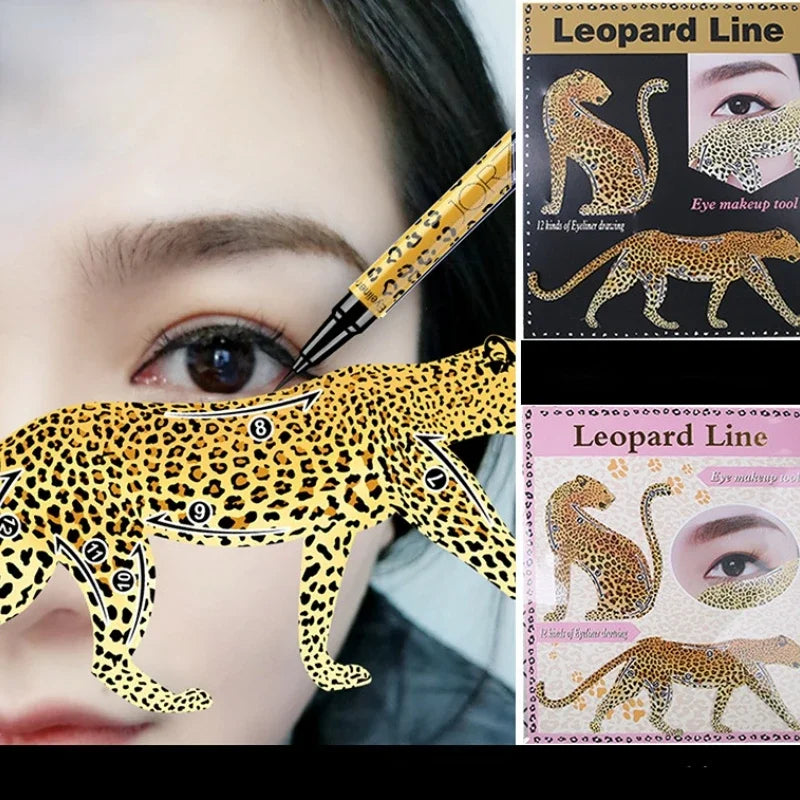 Leopard Cat Eye Eyeliner Stencils – Easy Makeup Shaping Tool Eyeliner Stencil Set PLUSH