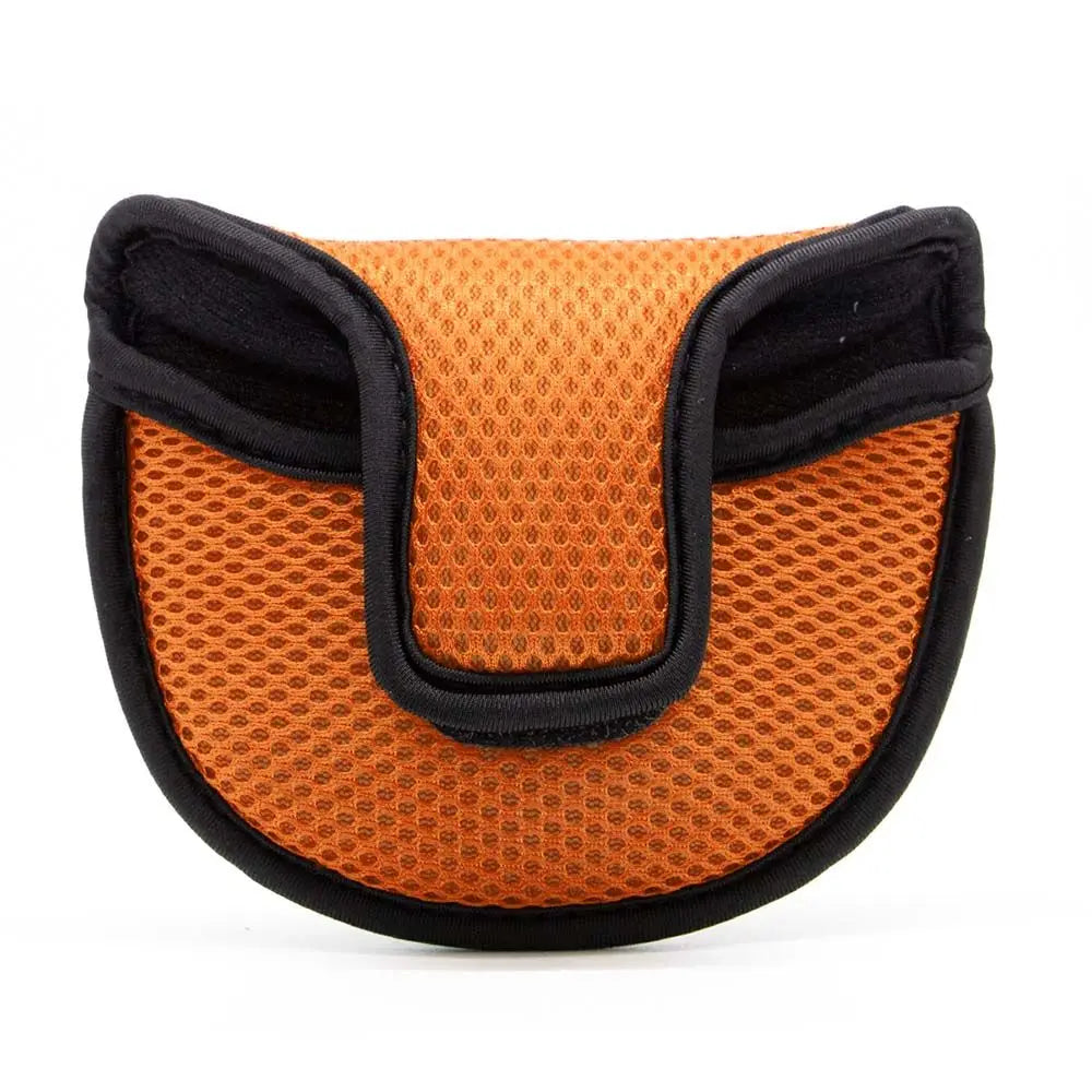 Golf Mallet Putter Headcover – Nylon Mesh Club Protector Putter Headcover PLUSH orange