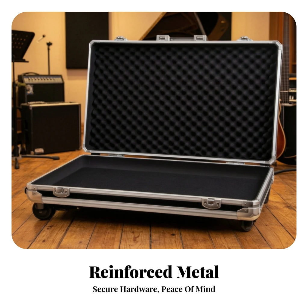 Rolling Pedal Board Case with Wheels – Padded Effects Case Pedal Board Case PLUSH