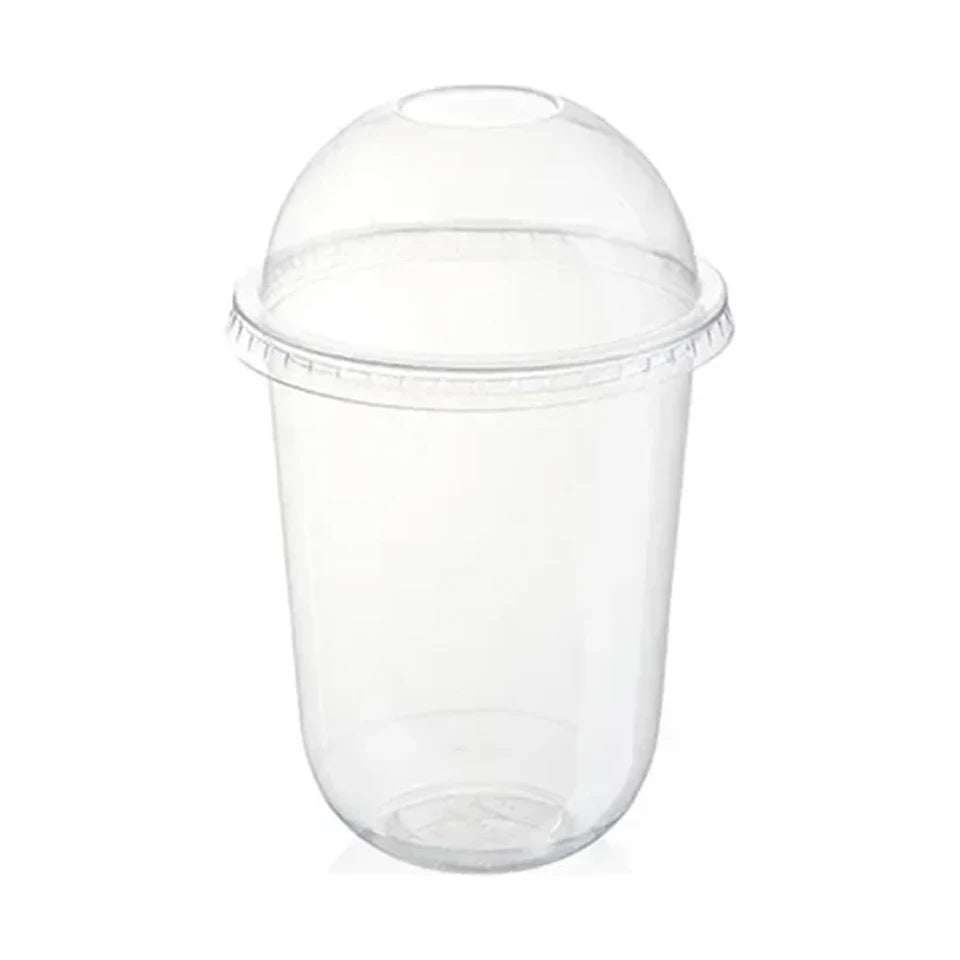 50pcs Disposable Plastic Dessert Cups with Lids – 8/12/16 oz Disposable Dessert Cups PLUSH 500ML-16OZ 50PCS