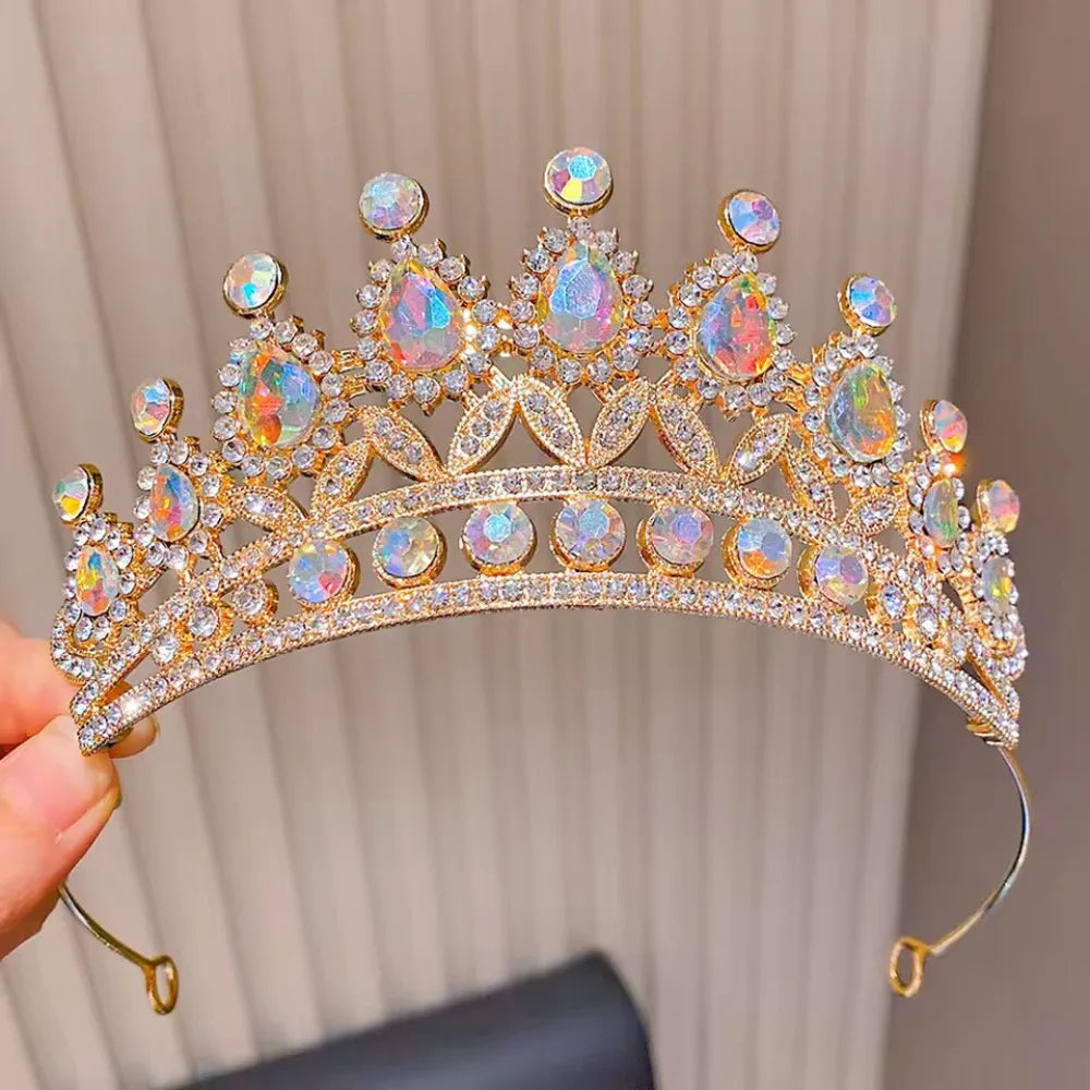 Sparkling Leaf Crown Headband – Kids Princess Hair Jewelry Crown Headband PLUSH Colorful