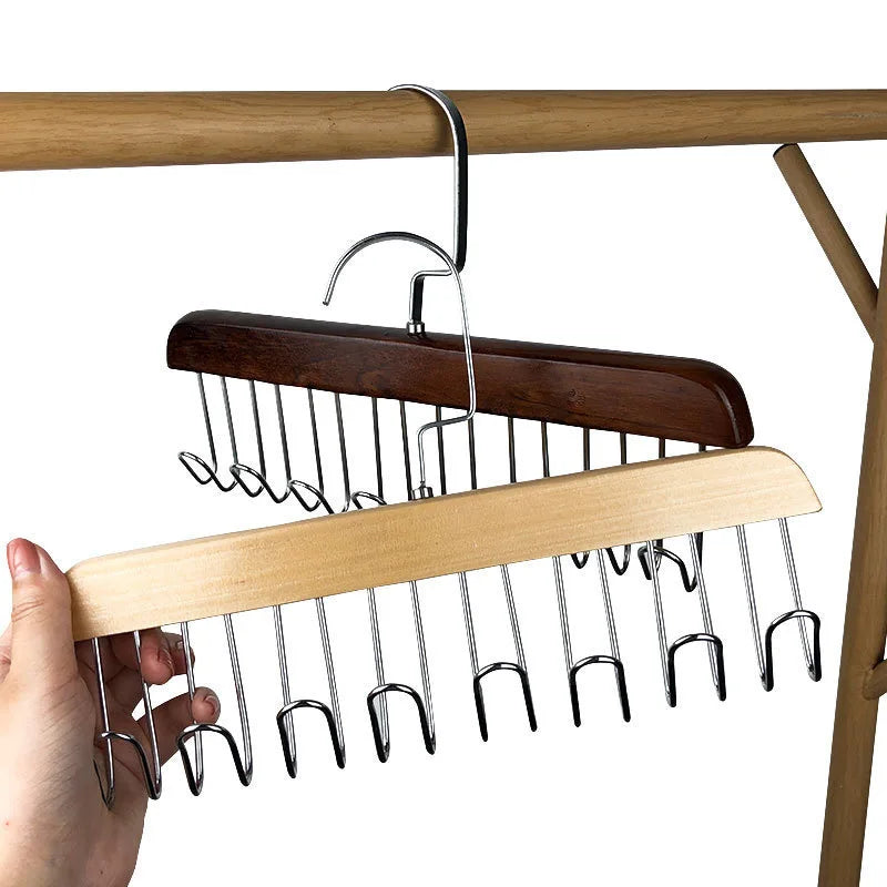 Solid Wood 8-Hook Clothes Drying Rack – Portable Hanger Clothes Drying Rack PLUSH
