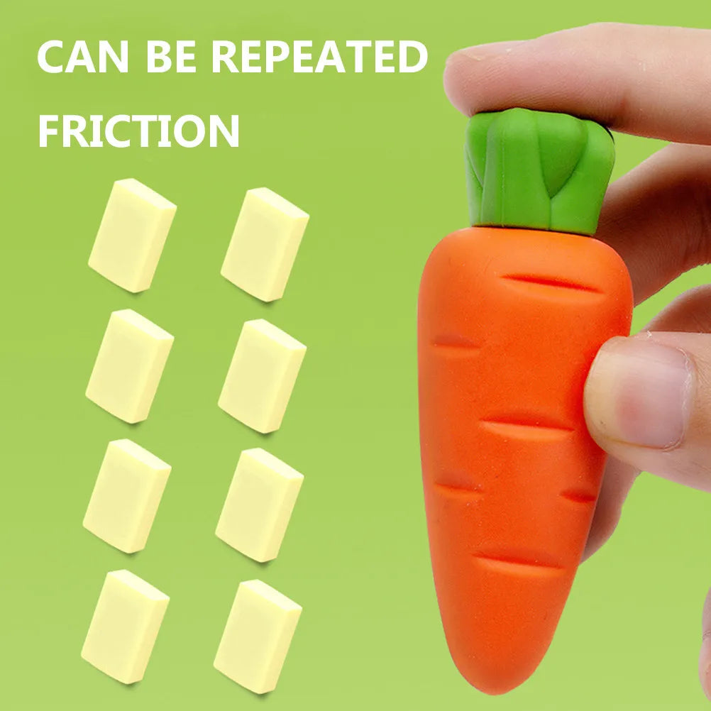 3pcs Kawaii Fruit Mini Erasers – Fun Kids School Supplies Novelty Pencil Erasers PLUSH