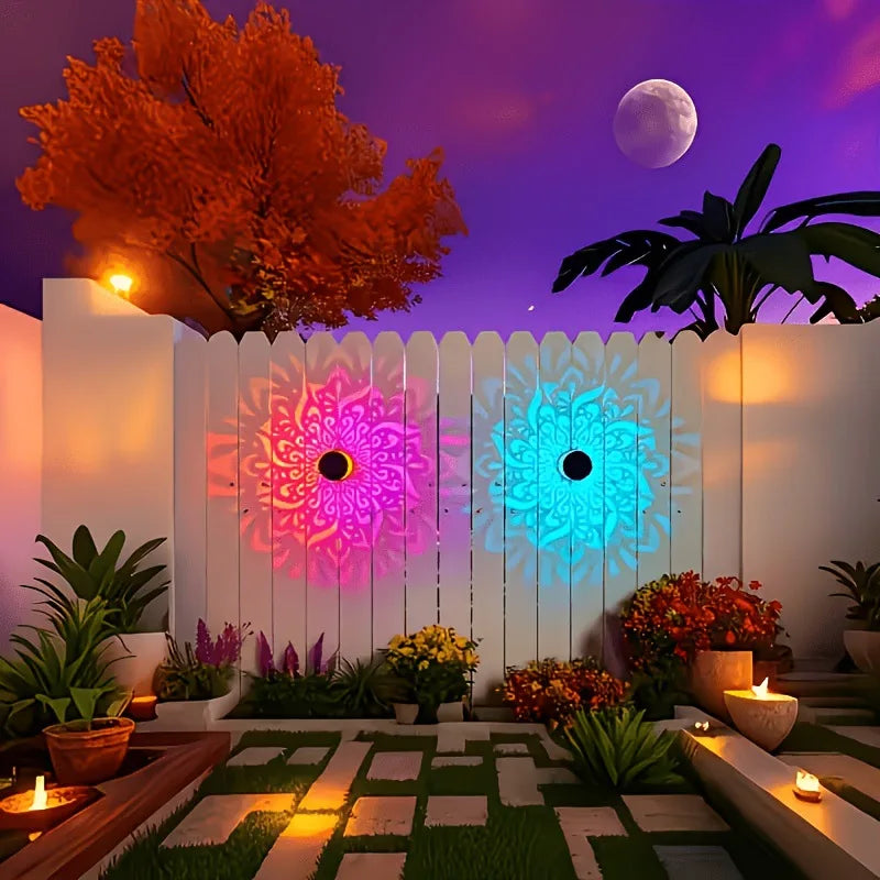Solar Mandala Sunflower Wall Light – Outdoor Garden Decor Solar Wall Light PLUSH