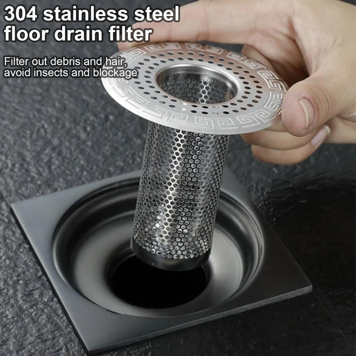 Stainless Steel Shower Drain Hair Catcher & Sink Strainer Drain Hair Catcher PLUSH
