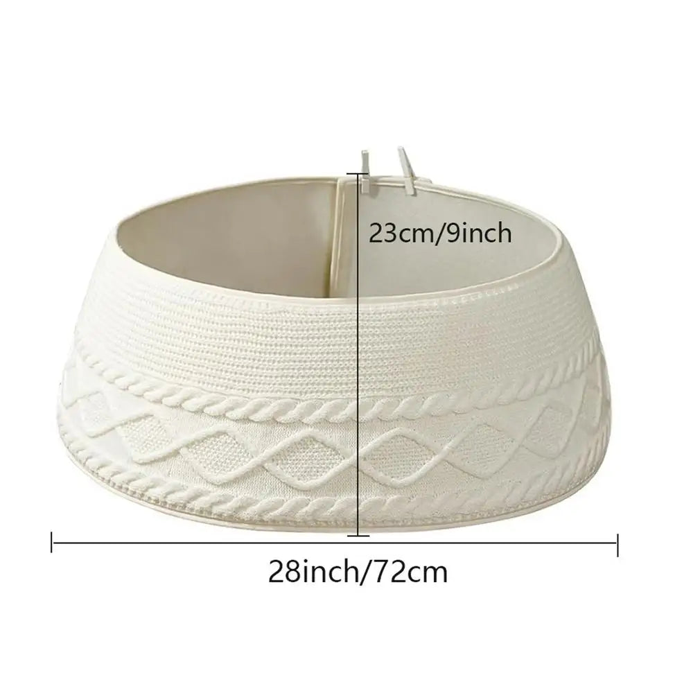 Knitted Christmas Tree Collar – Rustic Farmhouse Tree Skirt Christmas Tree Skirt PLUSH Tree Collar 1PC