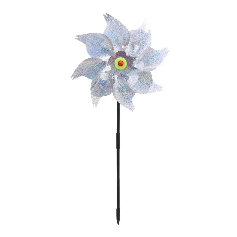 Reflective Bird Repeller Windmill Spinner – Garden Protection Bird Repeller Windmill PLUSH Silvery 1Pcs