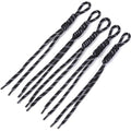 5pcs Colorful Braided Nylon Lanyard Keychain – DIY Keyring Rope Braided Lanyard Keychain PLUSH Black