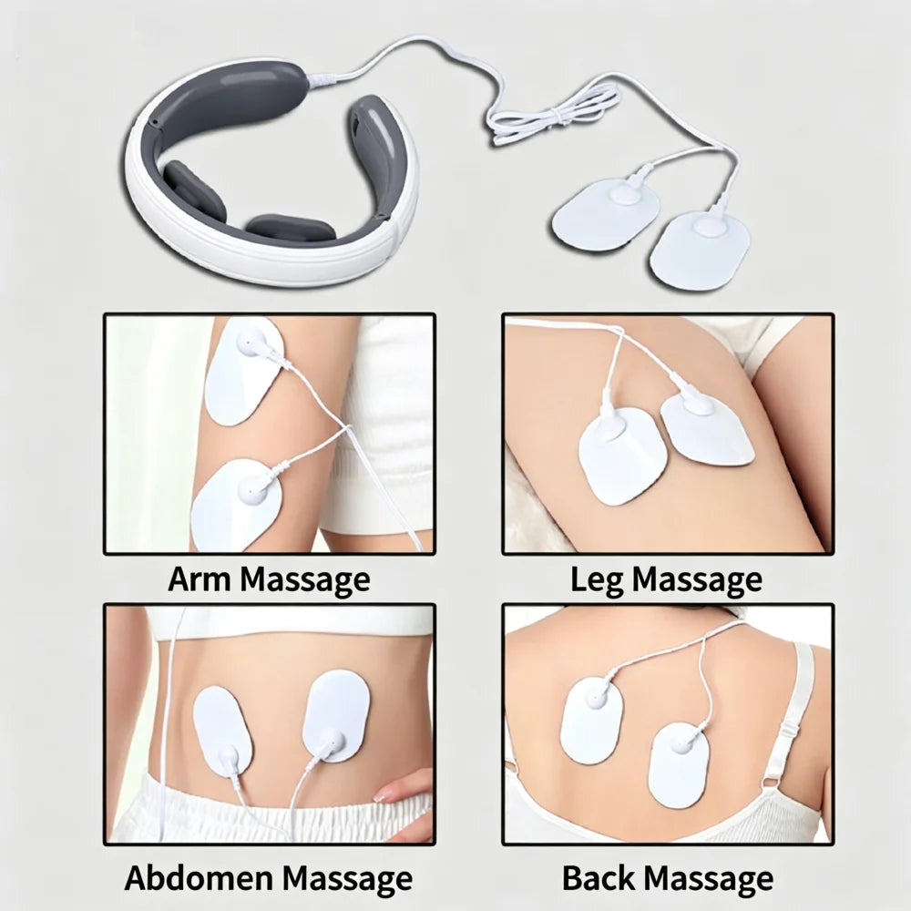 Smart Neck Massager – 6 Modes Portable Ergonomic Device Neck Massager PLUSH