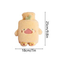 Fuzzy Plush Hot Water Bottle 1000ml – Neck, Back & Hand Warmer Plush Hot Water Bottle PLUSH Yellow