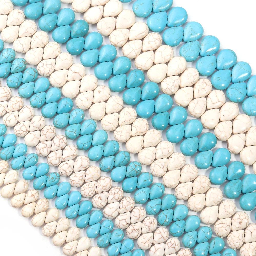 Water Drop Turquoise Stone Spacer Beads 45-70pcs DIY Jewelry Stone Spacer Beads PLUSH