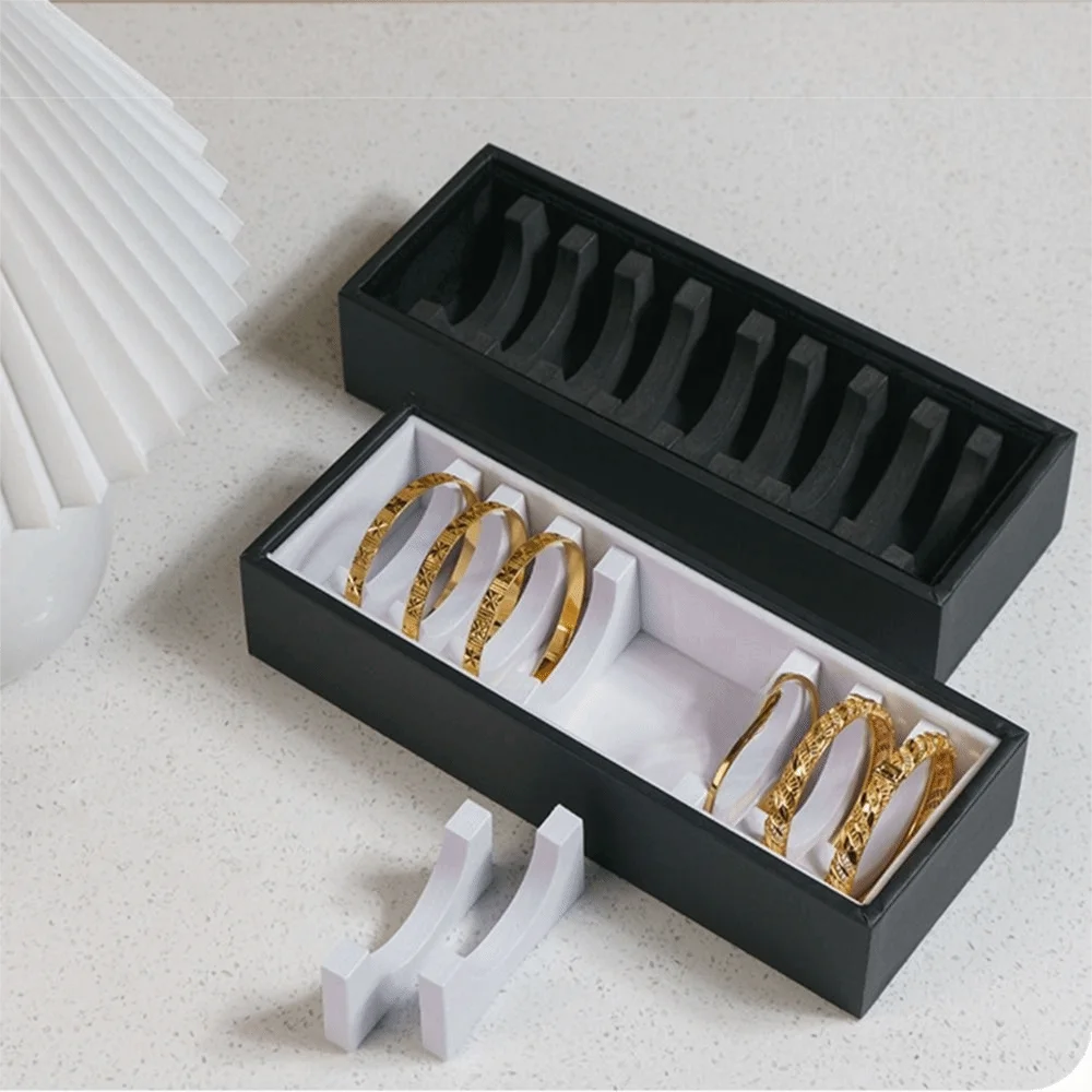 10/40 Slot Bracelet Storage Tray | PU Leather Bangle Organizer Jewelry Storage Tray PLUSH