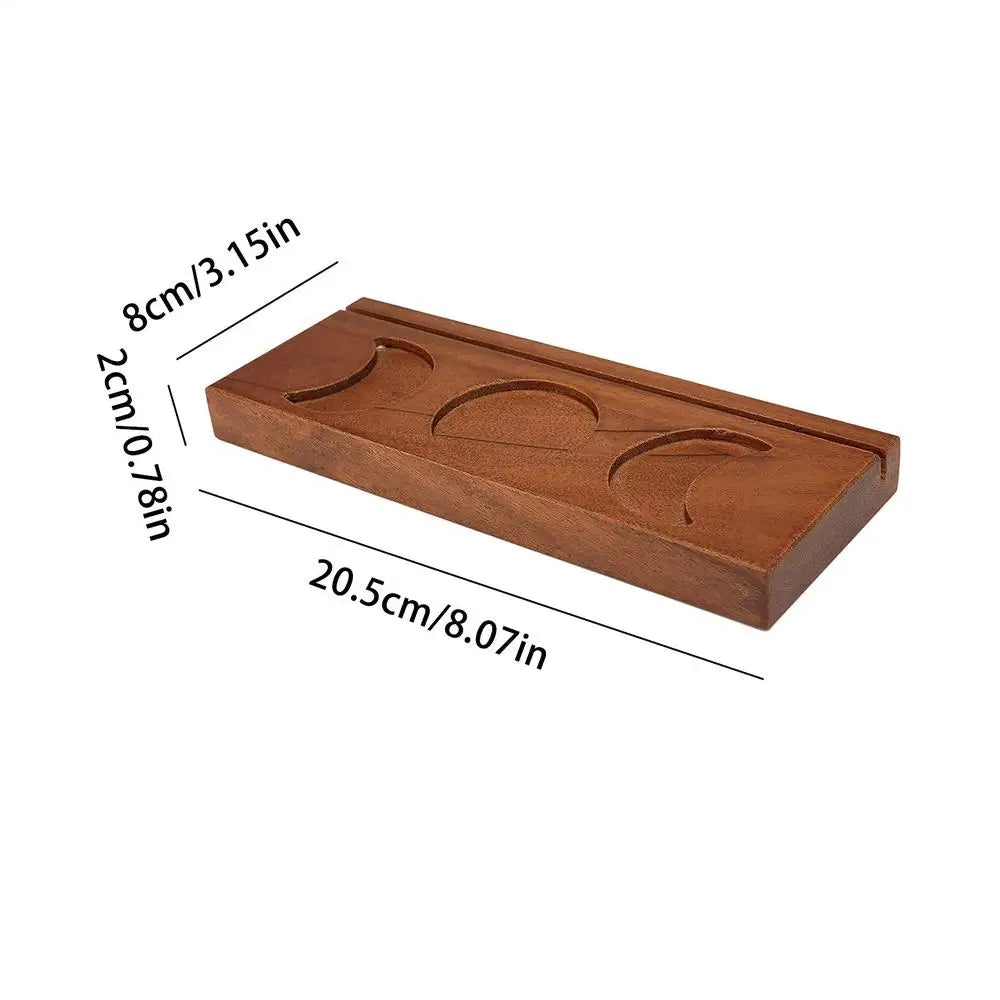 Wooden Tarot Card Holder Moon Phase Display Stand & Candle Tray Card Display Stand PLUSH 1PC