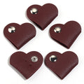 5pcs Heart PVC Cable Clips – Cord & Wire Organizer Holder Cable Organizer Clips PLUSH wine red