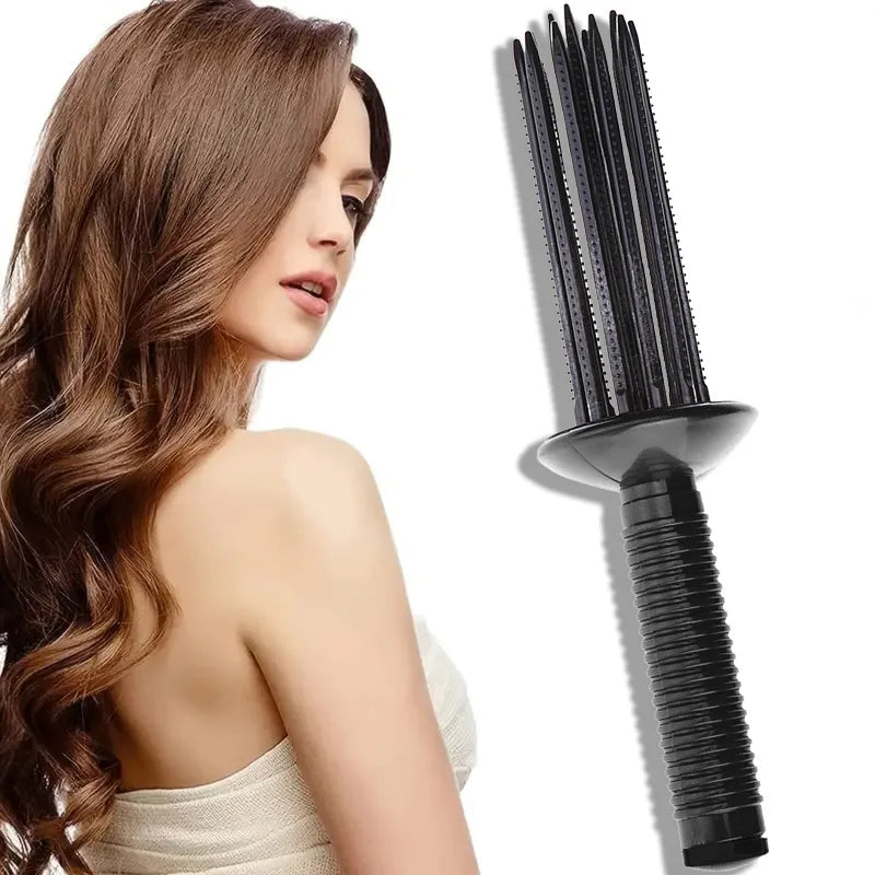 Professional Round Hair Brush – Curling & Volumizing Tool Round Hair Brush PLUSH Black