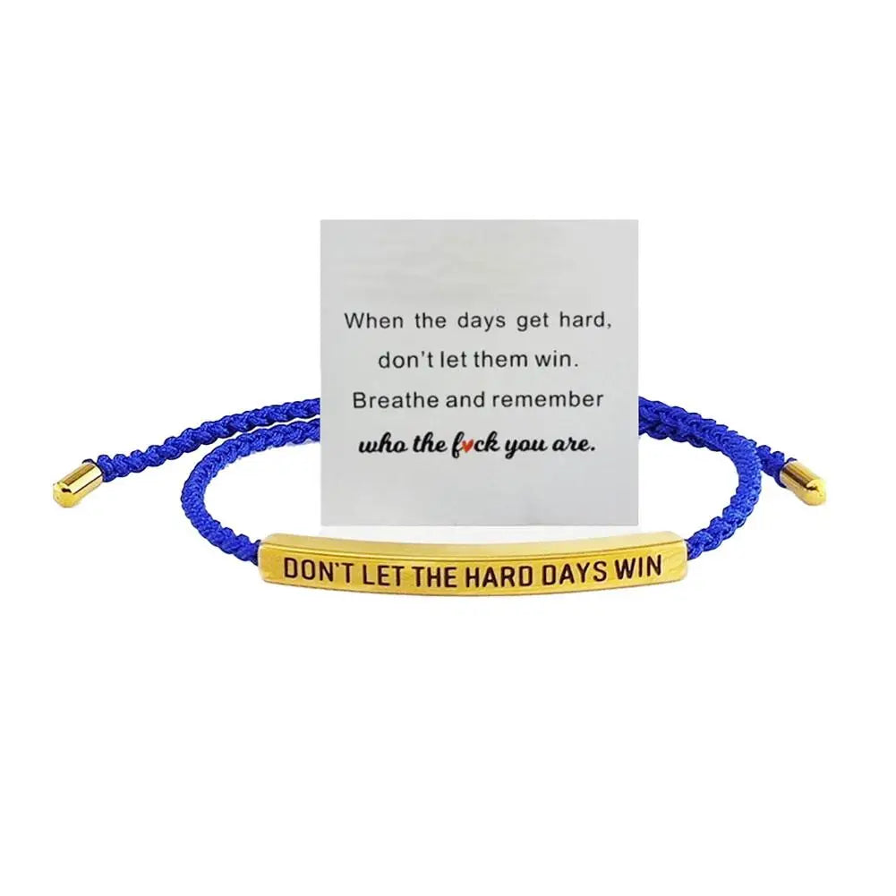 Engraved Titanium Steel Adjustable Hand-Woven Bracelet Woven Engraved Bracelet PLUSH C