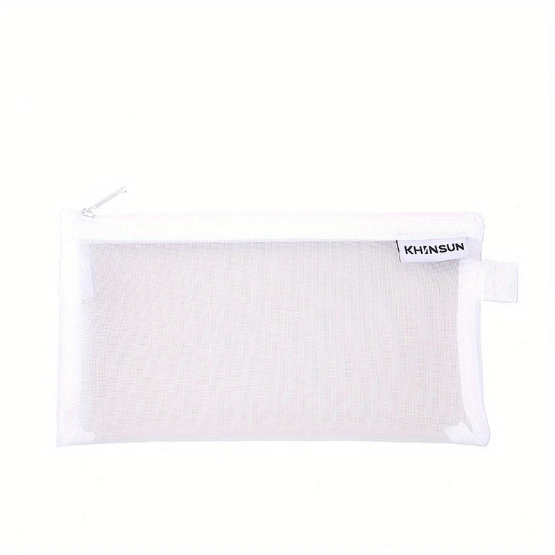 Grid Pencil Case Storage Bag – Fabric Organizer Pouch Pencil Case Pouch PLUSH