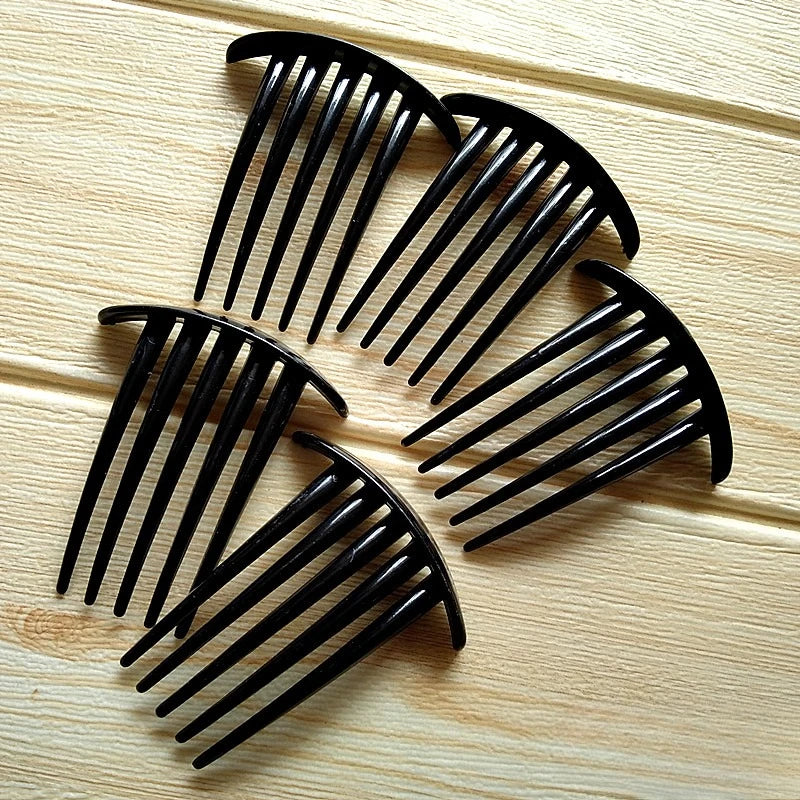 5/7 Teeth Vintage Magic Hair Comb Clip – Korean Style Black Hair Comb Clip PLUSH