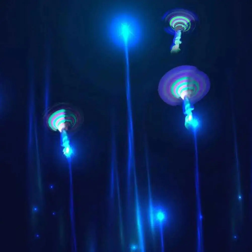 LED Glow in the Dark Rocket Helicopter Launcher Toy for Kids Flying Launcher Toy PLUSH