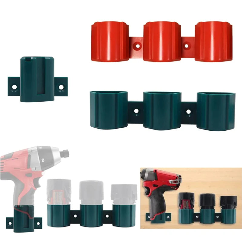 Wall Mount Battery Rack for Makita Milwaukee Bosch 10.8V 12V Battery Storage Rack PLUSH