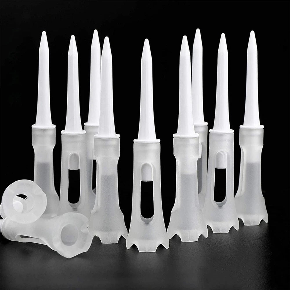 83mm Low Resistance Golf Tees 10-Pack | Plastic Training Tees Golf Tees PLUSH