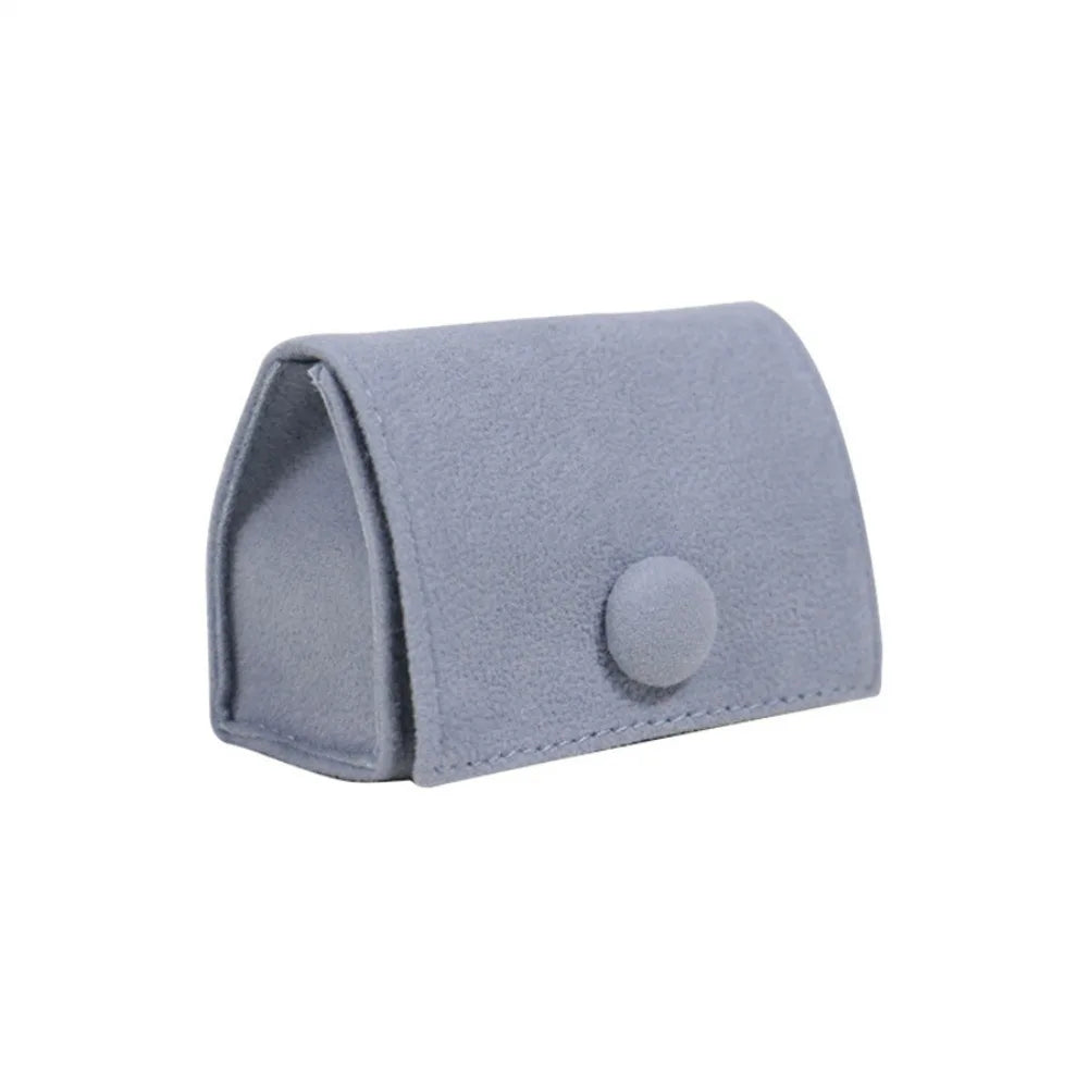 Velvet Ring Jewelry Box – Mini Portable Storage Case Jewelry Storage Box PLUSH Grey