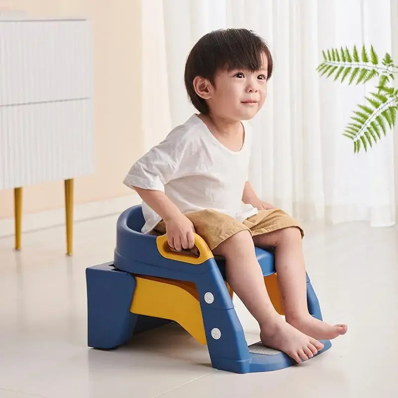 Foldable Kids Toilet Seat with Step Stool Ladder – Unisex Kids Potty Seat PLUSH