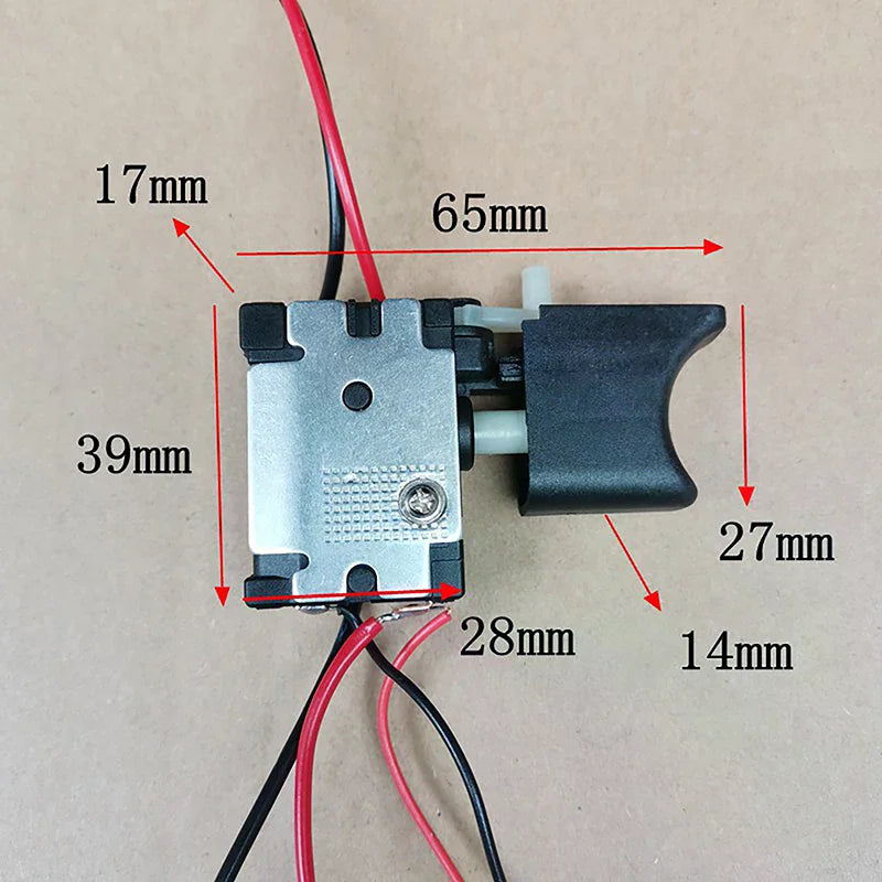 Dustproof Speed Control Trigger Switch for DC Cordless Drills Power Tool Switch PLUSH