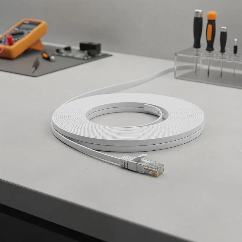 Cat6 Flat Ethernet Cable RJ45 LAN Cord 0.5M–5M | Gigabit Ethernet Patch Cable PLUSH