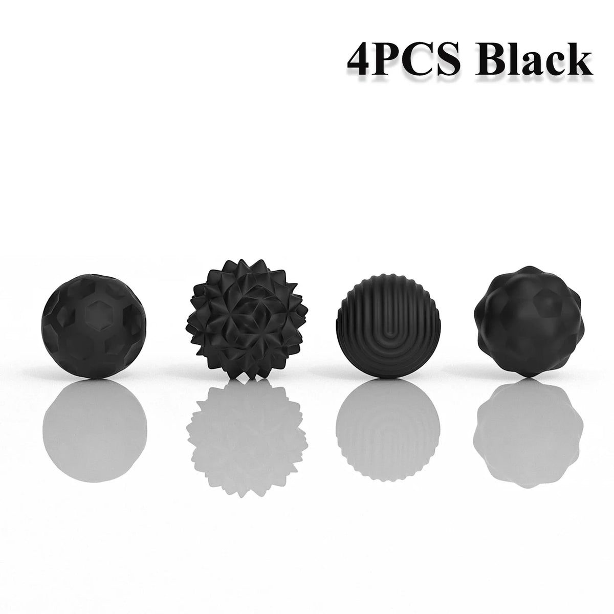 Silicone Magnetic Sensory Fidget Balls 2/4/8 Pack Sensory Fidget Toy PLUSH 4PCS Black