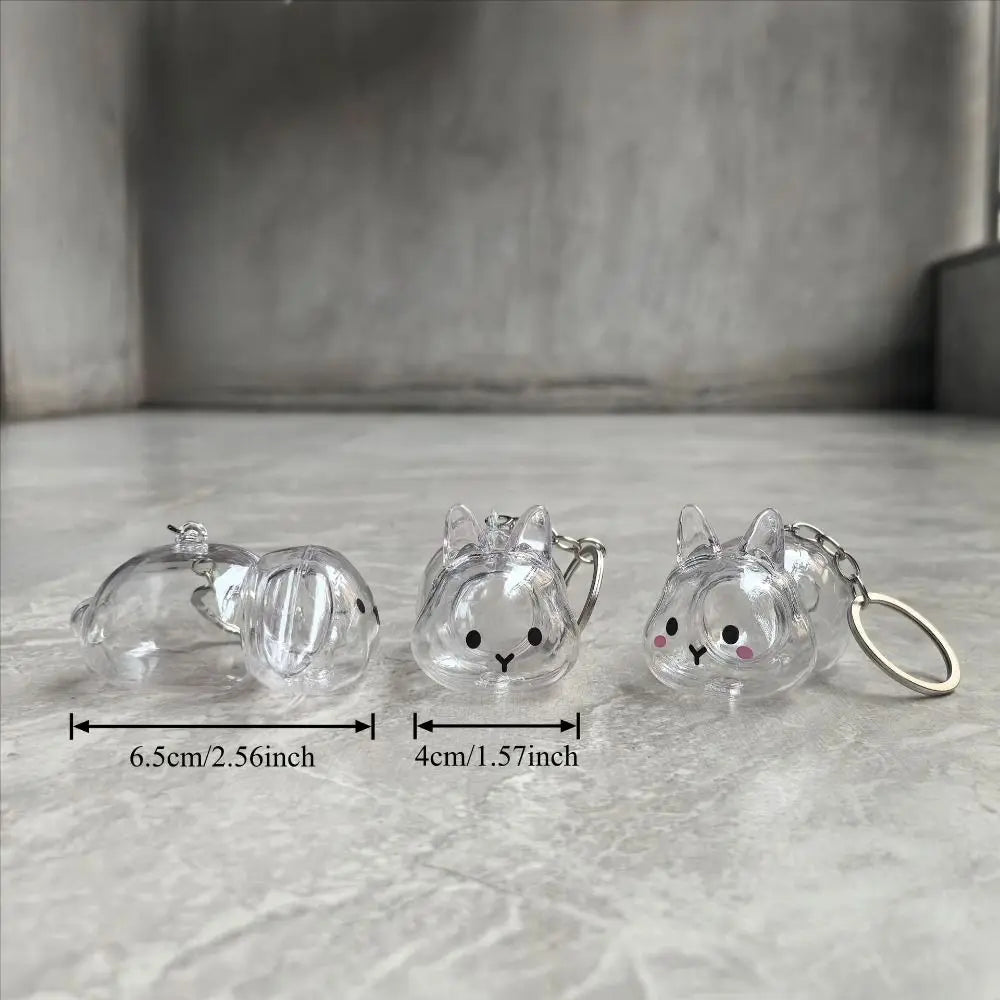 Transparent Pet Hair Storage Keychain – Cute Keepsake Container Pet Keepsake Keychain PLUSH