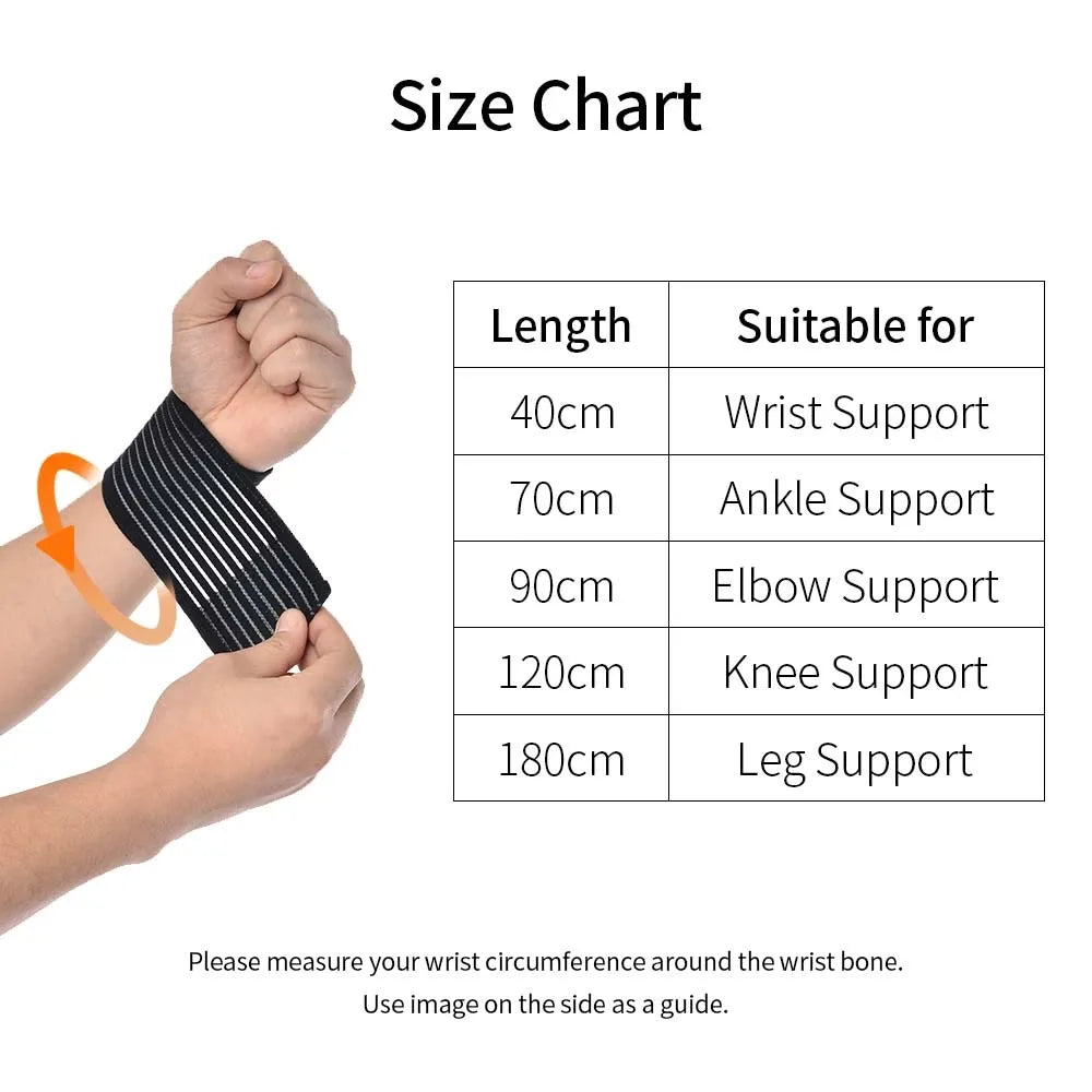 Elastic Compression Bandage Wrap – Knee Wrist Ankle Elbow Compression Bandage Wrap PLUSH