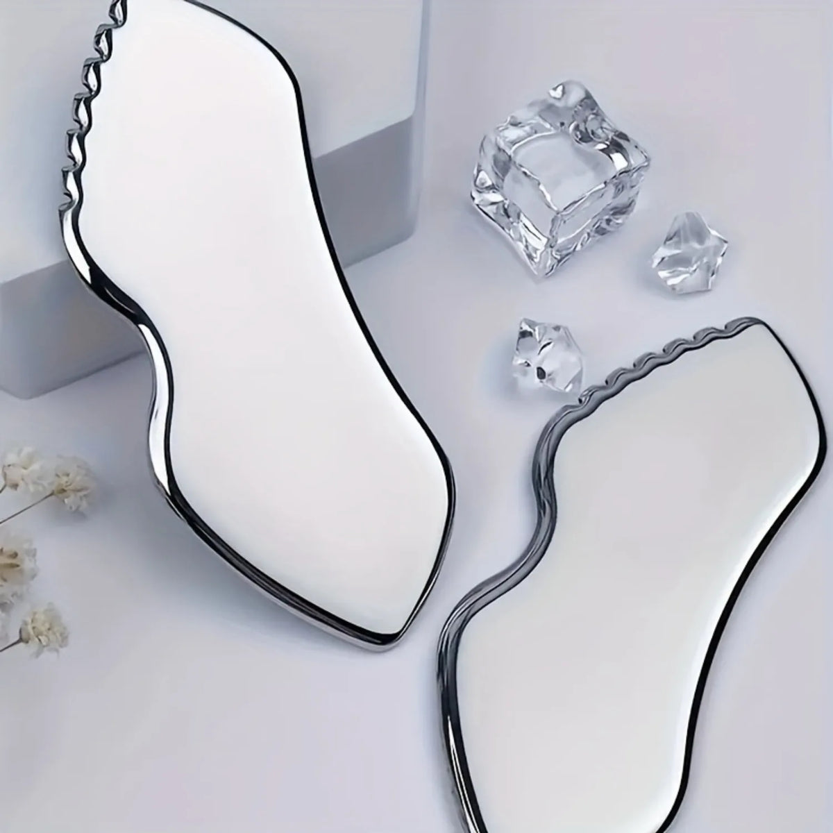 Silicone Face Ice Roller & Gua Sha Massage Tool Set Facial Massage Tool PLUSH