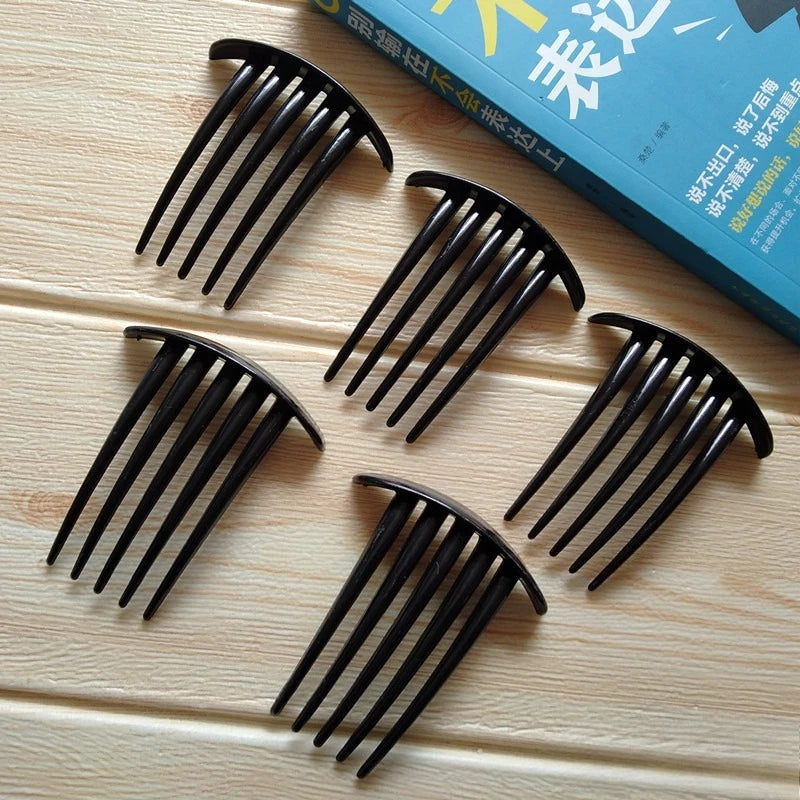 5/7 Teeth Vintage Magic Hair Comb Clip – Korean Style Black Hair Comb Clip PLUSH